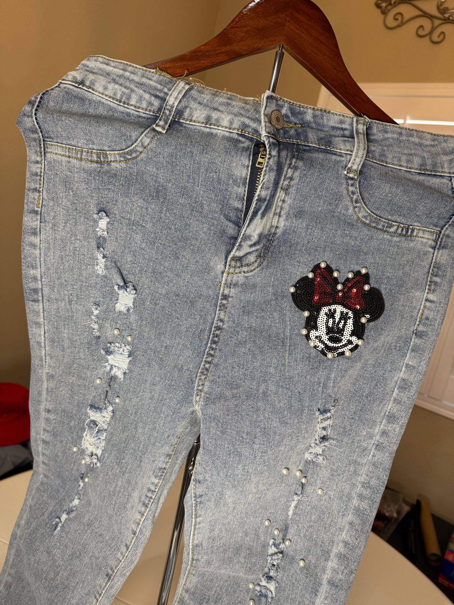 Beaded Jeans with character
